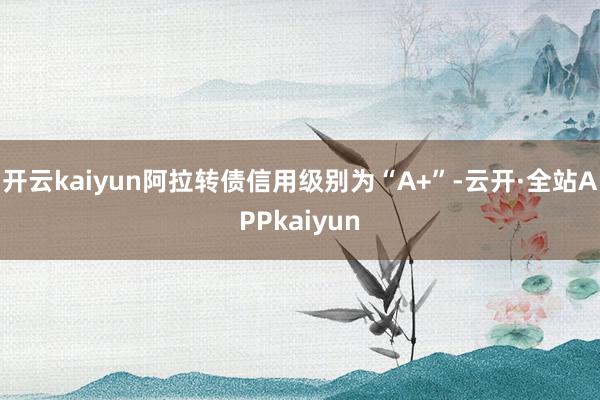 开云kaiyun阿拉转债信用级别为“A+”-云开·全站APPkaiyun