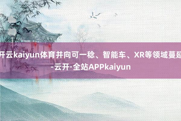 开云kaiyun体育并向可一稔、智能车、XR等领域蔓延-云开·全站APPkaiyun