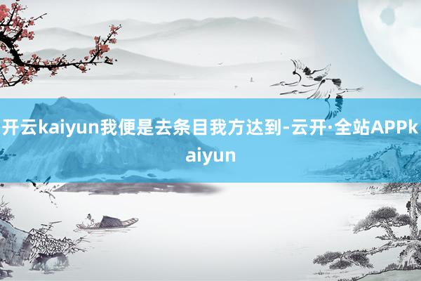 开云kaiyun我便是去条目我方达到-云开·全站APPkaiyun