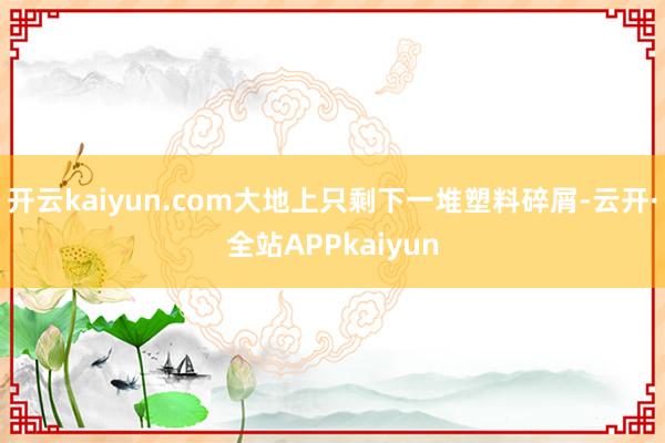 开云kaiyun.com大地上只剩下一堆塑料碎屑-云开·全站APPkaiyun