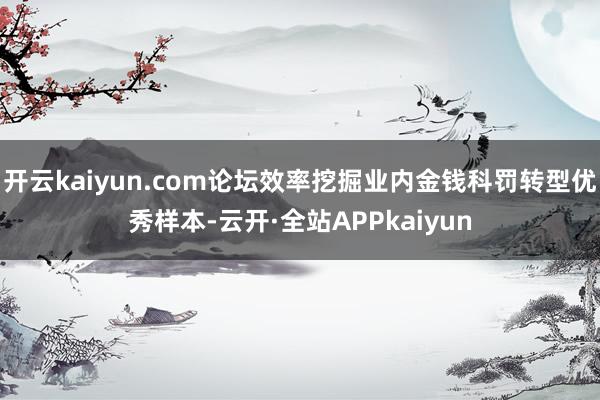 开云kaiyun.com论坛效率挖掘业内金钱科罚转型优秀样本-云开·全站APPkaiyun