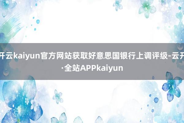 开云kaiyun官方网站获取好意思国银行上调评级-云开·全站APPkaiyun